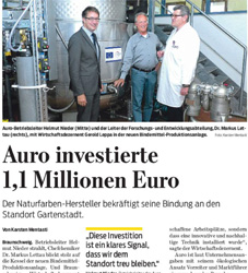 Artikel in der Braunschweiger Zeitung Artikel in der Braunschweiger Zeitung