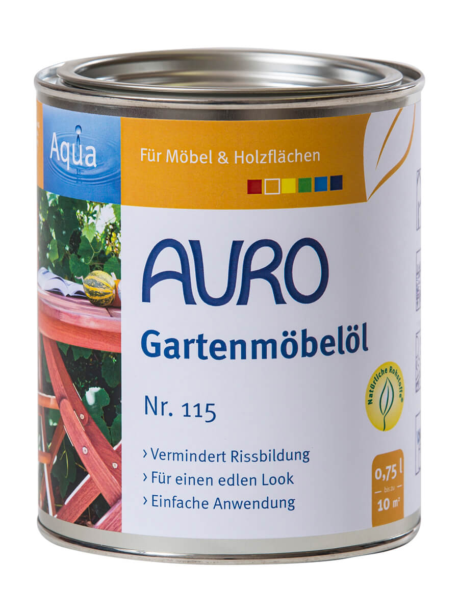 AURO Gartenmöbelöl Aqua lösemittelfreies Holzöl Naturfarben