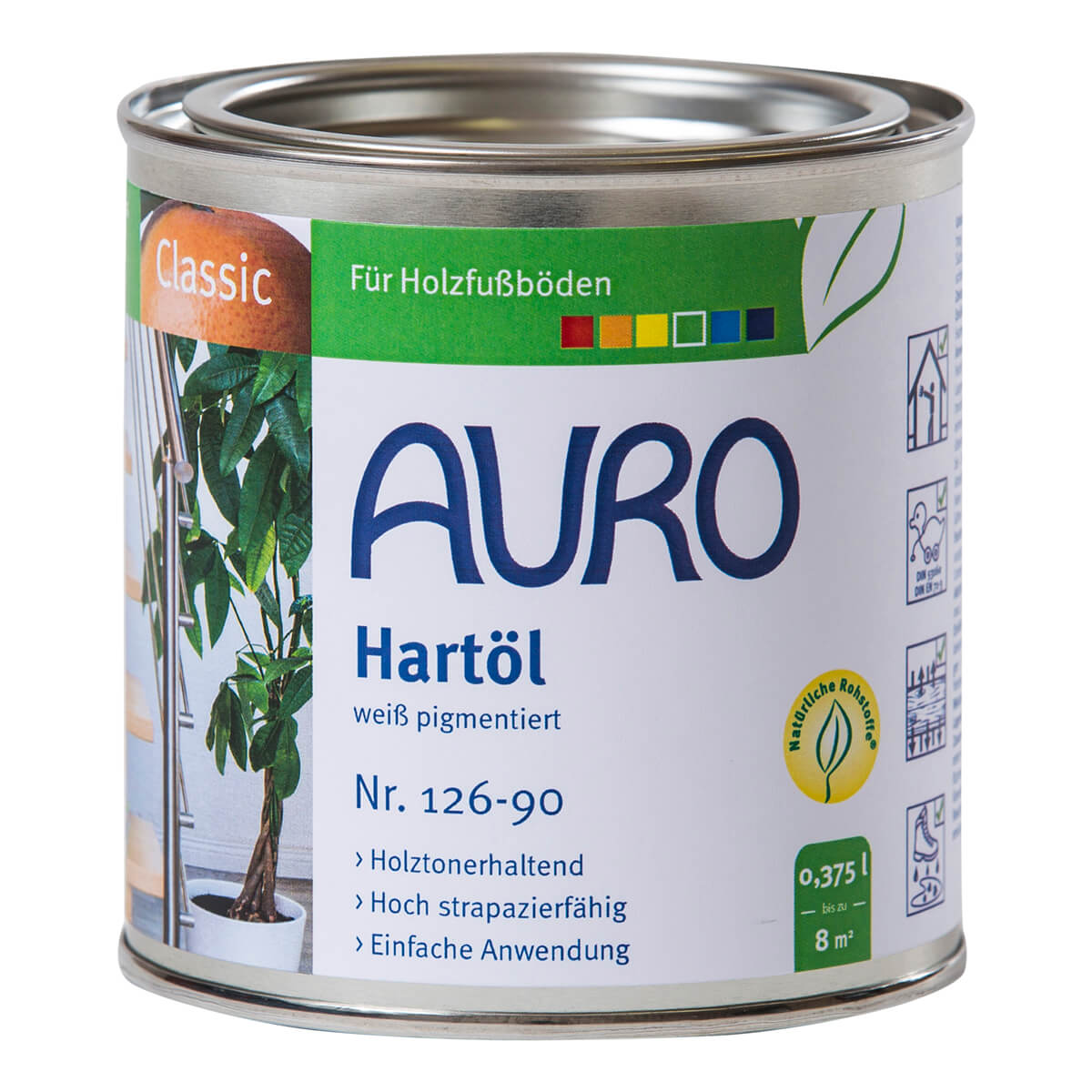 AURO Hartöl weiß Fußbodenöl Naturfarben