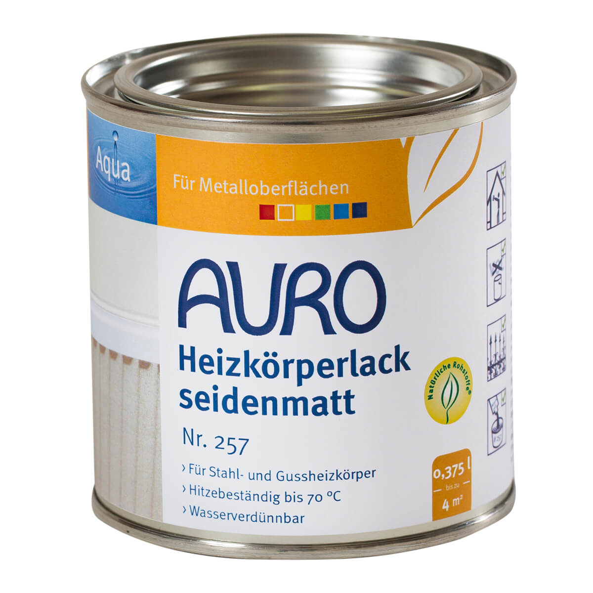 AURO Heizkörperlack Weißlack Aqua lösemittelfrei Naturfarbe